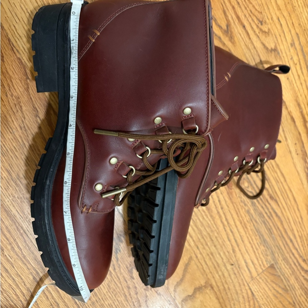 Cole Haan Briana Grand Lace-Up Leather Hiker Boots Ch Woodbury size 10. - Picture 8 of 8